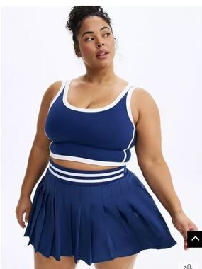 2pc Torrid TRU Stretch Woven Pleated Active Skirt With Top (Set)